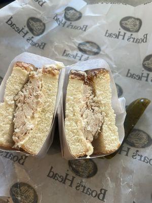 Boar's Head Turkey Sliced Thin  Salt, Pepper and Mayo  White Bread