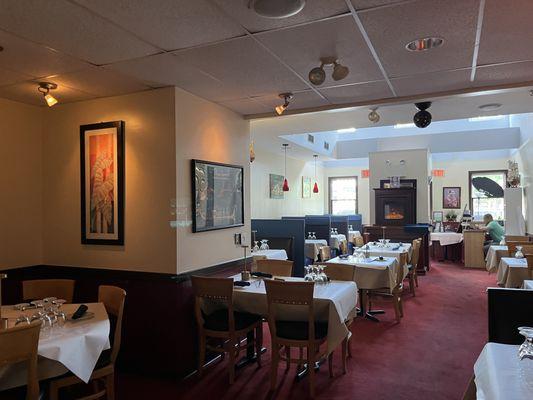 Spacious dining room.