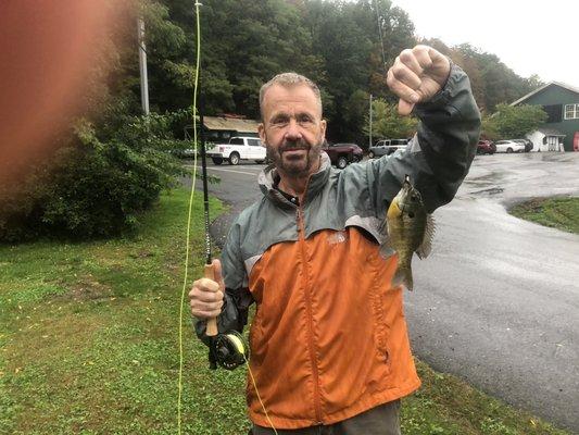 Caught my first fish with my fly gear at the Kenco pond.