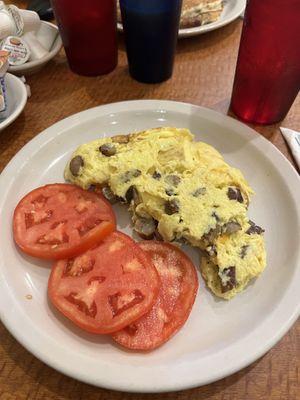 Sausage omelet! Yummy!