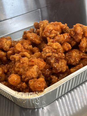 Party tray of Orange Chicken