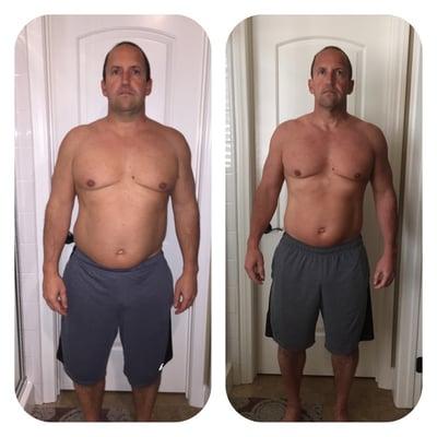 Our 6 week Challenge winner Nelson S. Looking lean and mean!