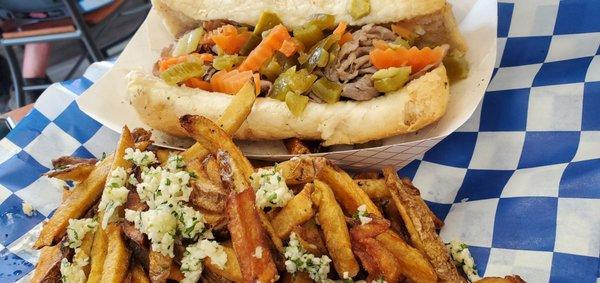 Italian Beef with Garlic fries