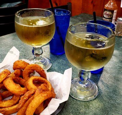 Beer and onion rings