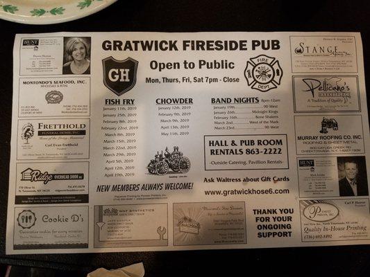 The information on the the Gatwick Fireside Pub.