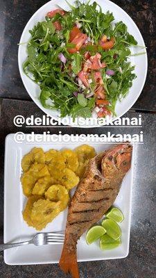 Fried Fish AMAZING! BEST TOSTONES AND SALAD!!!