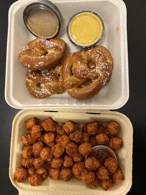 Baked Pretzels Basket Sweet Potato Tots