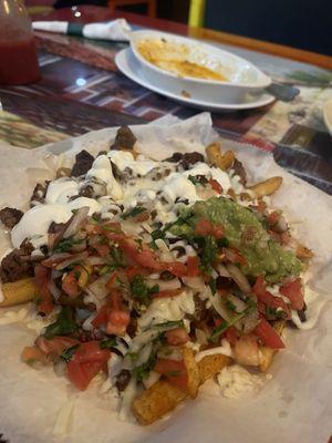 The Carne Asade Fries.   Fantastic!