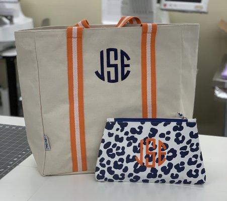 Perfect graduation gift; our Hampton's tote and ocelot cosmetic...