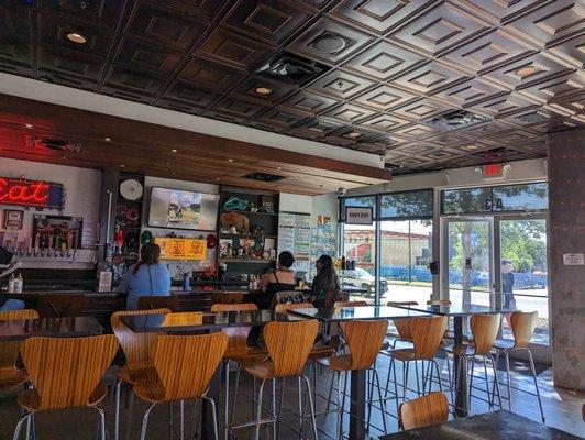 Interior view of bar and seating