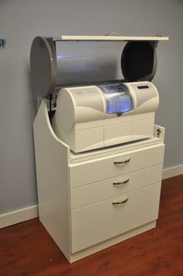 On site Cerec Crown machine.