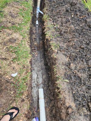 They left this section of drain pipe open for 3 days... what happened when we flushed or used the showers?