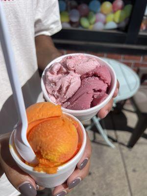 Strawberry Ice Cream, Maui Waui Sherbet, Raspberry Ice Cream