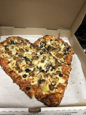 Valentines Day pizza