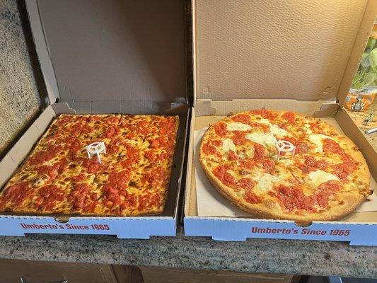 Grandma pie, Classico pie on the right.