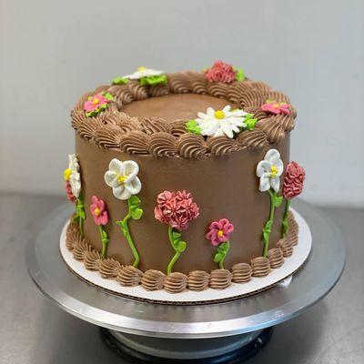 Spring Flower chocolate cake