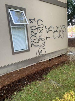 Homeless RVs park across the street attracting crime.