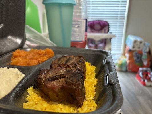 The rice used to reach the top of the plate. Now it's as if they give you one spoon full and move it along