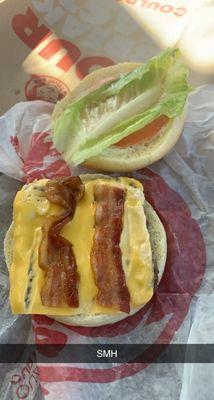 Junior Jr. Bacon Cheeseburger 4 for $4 Meal