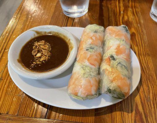 2 Piece Steamed Shrimp Summer Rolls