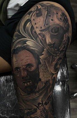 Horror theme thigh piece