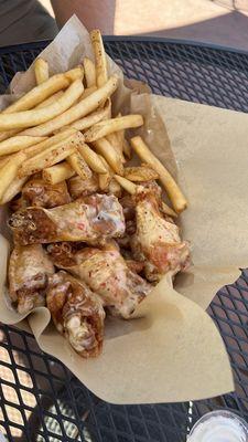 Parmesan wings and fries