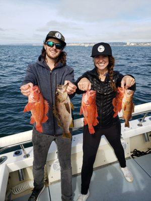 We caught tons of chunky rockfish for fish tacos!