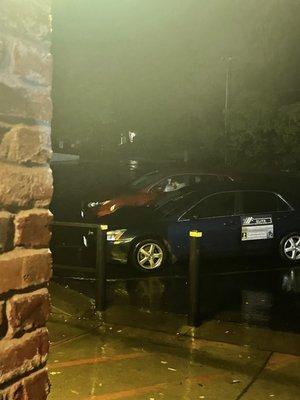 Cool and friends drinking in their car