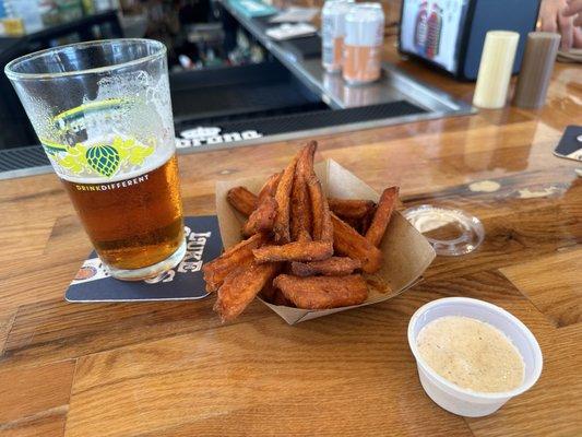 A side of sweet potato fries