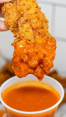 Tenders dipped in our home made Buffalo sauce