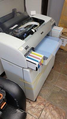 Epson 4880 converted to direct to film printer with bulk ink setup