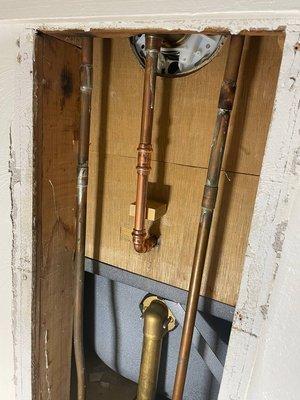 Repaired plumbing