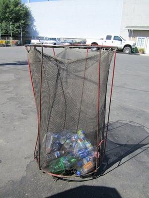 mesh bin for plastics or aluminum