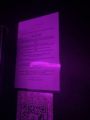 Rules for the karaoke room. If you break one of their sh*tty microphones, they'll charge you $500!