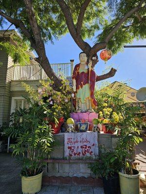 One of the prayer statues