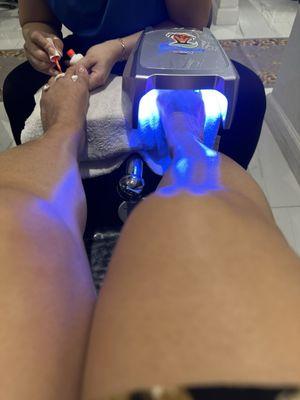 Gel pedicure.