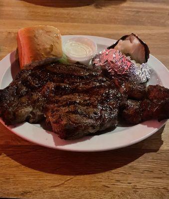 Ribeye and baked potato