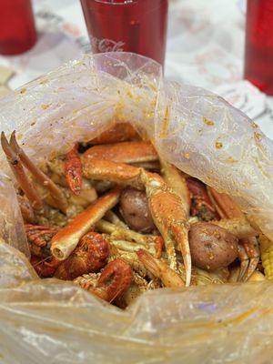 Combo B (3 lbs) - snow crab, crawfish, and shrimp + side of potatoes