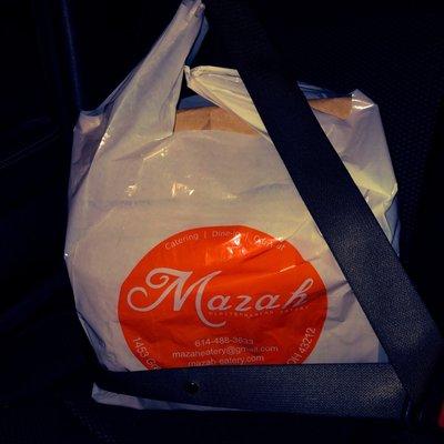 Takeout buckled up for safety