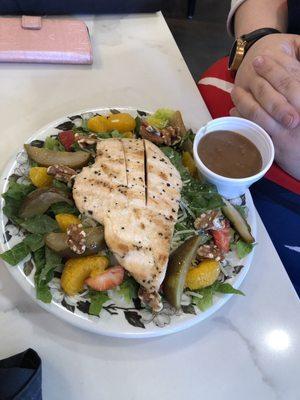 Grilled chicken salad. One of today's specials