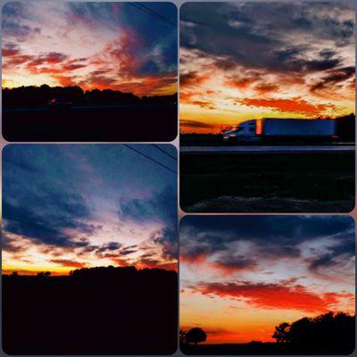 year or so back had cool sunset. seen by the end of the parking lot and made it into a collage