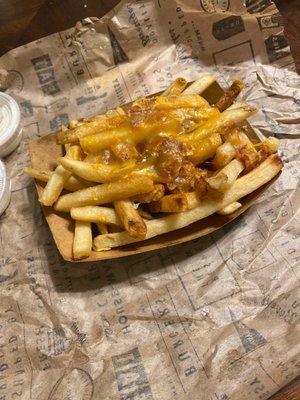 My "bacon cheese ranch fries" .......