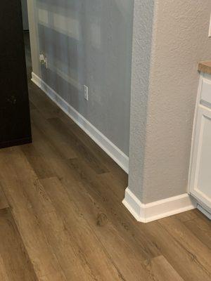 Finished Flooring and upgraded baseboards