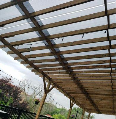 Polycarbonate roof