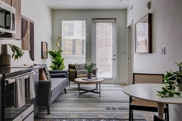 Living room with Personal Patio