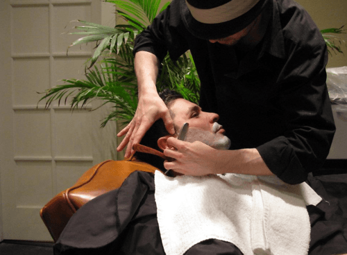 Beard grooming to the fullest; upper tapering on the cheek, and tighter tapering and hard line on top of neck...