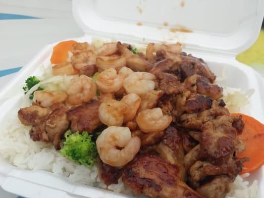 Shrimp and chicken teriyaki