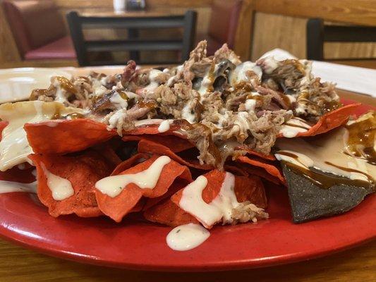 Pulled pork nachos