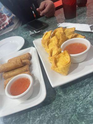 1. Egg Rolls 3. Crab Rangoon