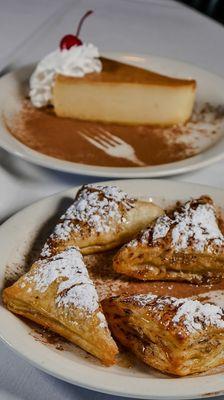 Flan and Sopapillas are the must-try desserts after a great meal! Indulge in these classic sweet treats to complete your dining experience."